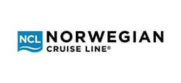 A logo of the cruise line, norwegian travel guide