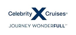 A travel guide logo for celebrity cruises.